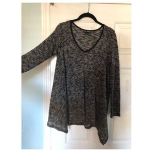 Long-sleeved Black and Gray Shirt